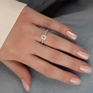 The Khloe Set With A 3 Carat Princess Lab Diamond