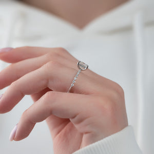 The Khloe Set With A 3 Carat Princess Lab Diamond