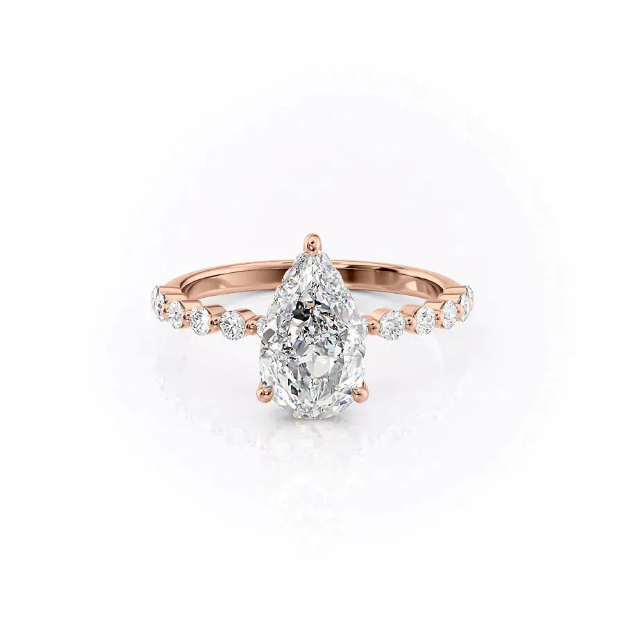 The Khloe Set With A 2 Carat Pear Moissanite