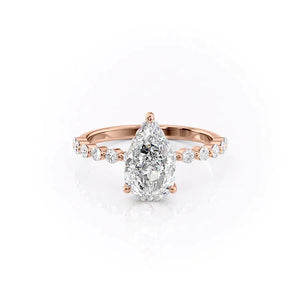 The Khloe Set With A 3.5 Carat Pear Moissanite