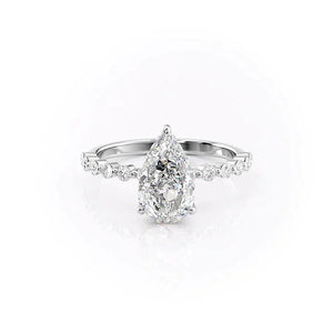 The Khloe Set With A 4 Carat Pear Moissanite