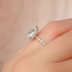 The Khloe Set With A 4.5 Carat Pear Moissanite