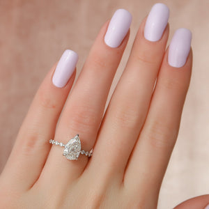 The Khloe Set With A 4.5 Carat Pear Moissanite