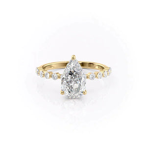 The Khloe Set With A 2.5 Carat Pear Moissanite