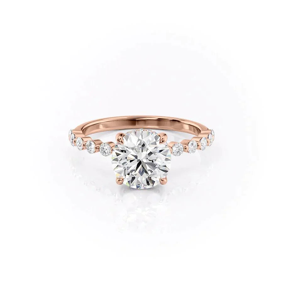 The Khloe Set With A 3.5 Carat Round Moissanite