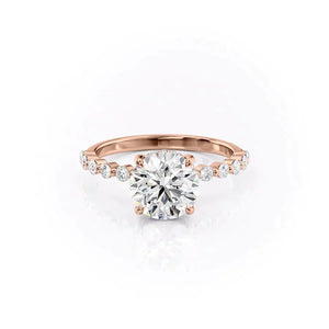 The Khloe Set With A 4.5 Carat Round Moissanite