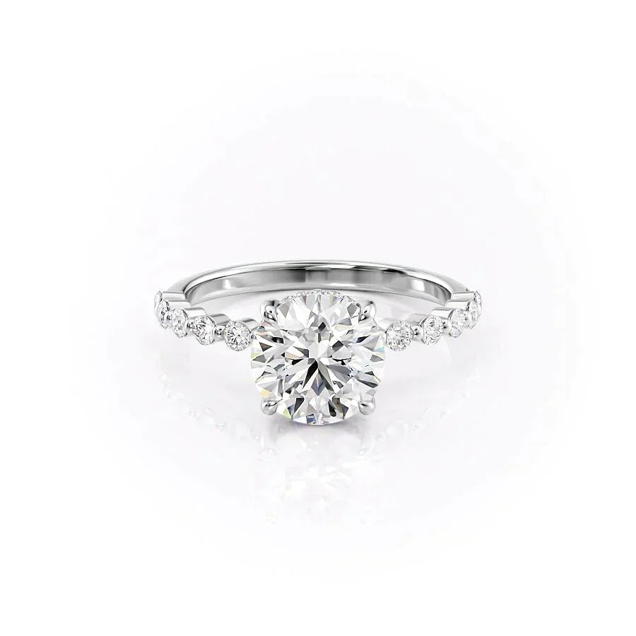 The Khloe Set With A 2 Carat Round Moissanite