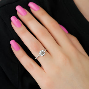 The Khloe Set With A 1 Carat Round Moissanite