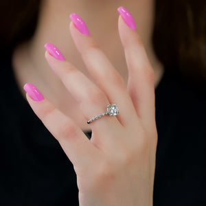 The Khloe Set With A 1 Carat Round Moissanite