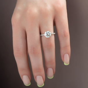 The Khloe Set With A 1 Carat Round Moissanite