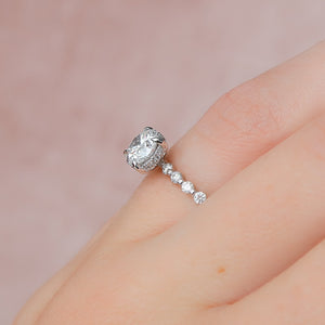 The Khloe Set With A 1 Carat Round Moissanite