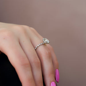 The Khloe Set With A 1 Carat Round Moissanite