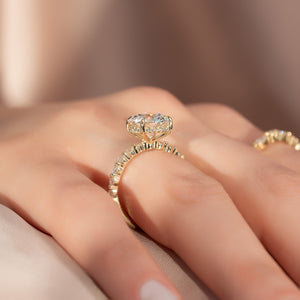 The Khloe Set With A 5 Carat Round Moissanite