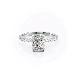 The Khloe Set With A 1.5 Carat Radiant Lab Diamond