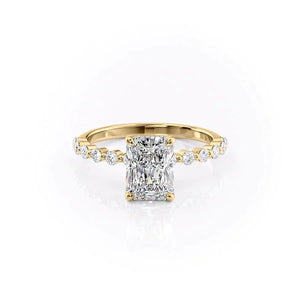 The Khloe Set With A 2.5 Carat Radiant Moissanite