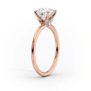 The Luna Set With A 2 Carat Cushion Lab Diamond