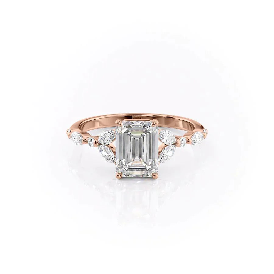 The Chelsea Set With A 2.5 Carat Emerald Lab Diamond