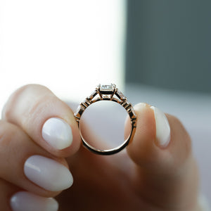 The Chelsea Set With A 3 Carat Emerald Lab Diamond