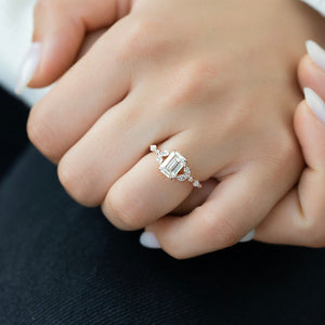 The Chelsea Set With A 3 Carat Emerald Lab Diamond