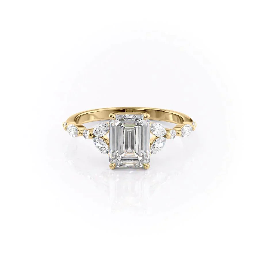 The Chelsea Set With A 3 Carat Emerald Lab Diamond