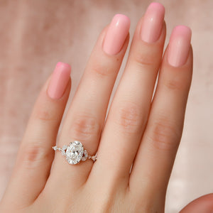 The Chelsea Set With A 2 Carat Oval Lab Diamond
