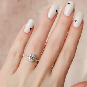 The Chelsea Set With A 2 Carat Oval Lab Diamond