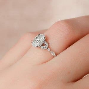 The Chelsea Set With A 2 Carat Oval Lab Diamond