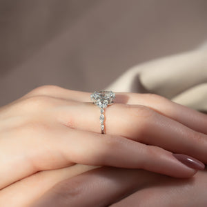 The Chelsea Set With A 2 Carat Oval Lab Diamond