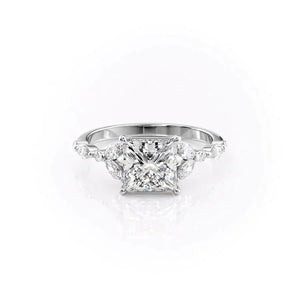 The Chelsea Set With A 1 Carat Princess Moissanite
