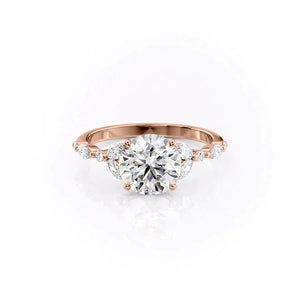 The Chelsea Set With A 4.5 Carat Round Moissanite