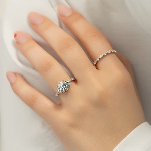 The Chelsea Set With A 2 Carat Round Lab Diamond