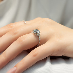 The Chelsea Set With A Round Moissanite