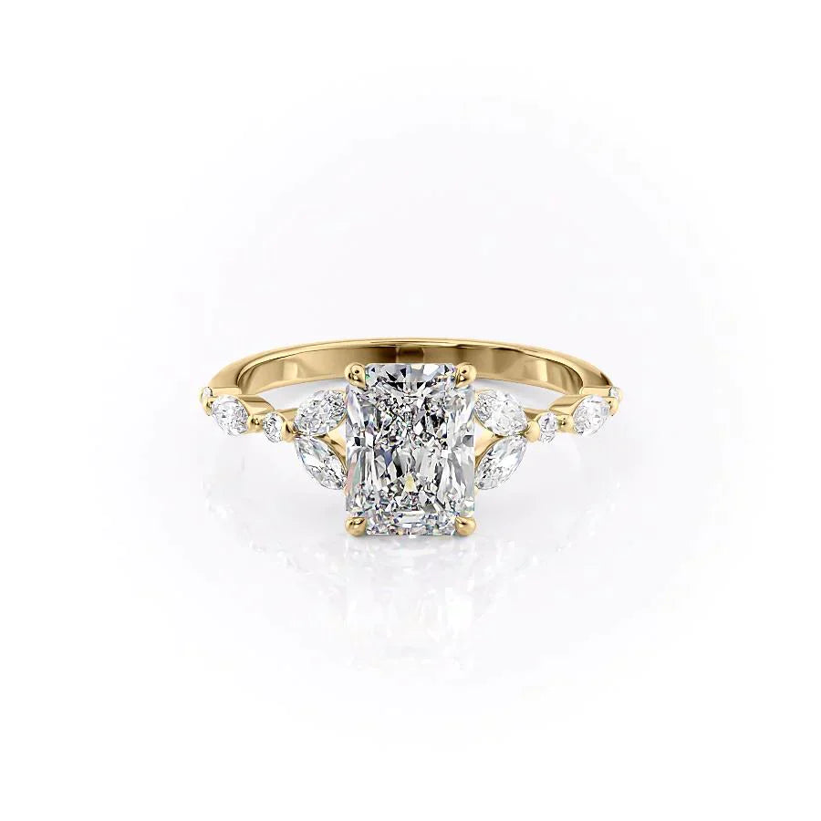 The Chelsea Set With A 1 Carat Radiant Moissanite