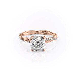 The Stacey Set With A 3 Carat Cushion Lab Diamond