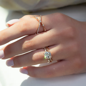 The Stacey Set With A Cushion Moissanite