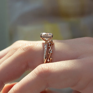 The Stacey Set With A Cushion Moissanite