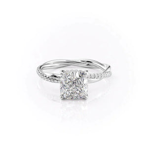 The Stacey Set With A 1.5 Carat Cushion Lab Diamond