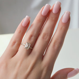 The Stacey Set With A 2 Carat Emerald Lab Diamond