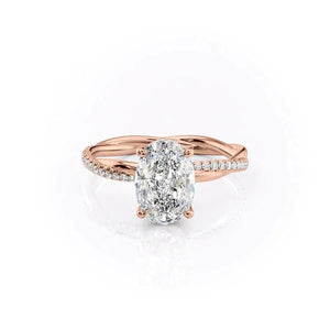The Stacey Set With A 2 Carat Oval Lab Diamond