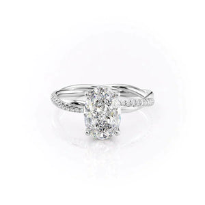 The Stacey Set With A 2.5 Carat Oval Lab Diamond