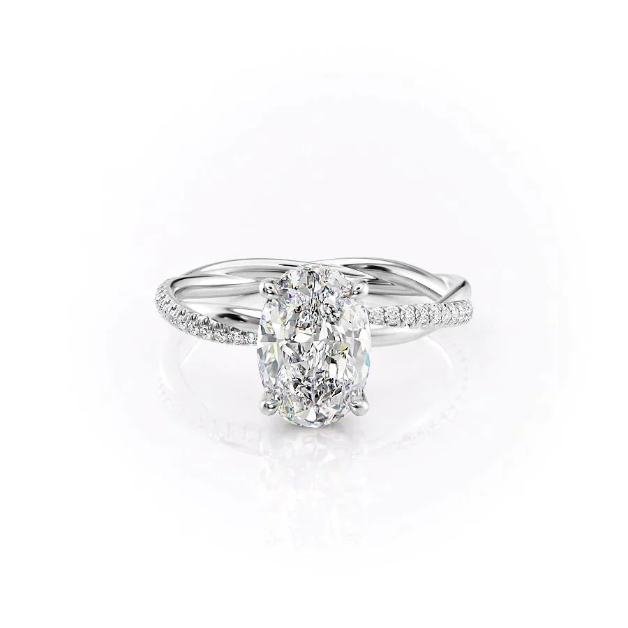 The Stacey Set With A 2 Carat Oval Lab Diamond