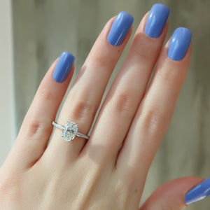 The Stacey Set With A 3 Carat Oval Lab Diamond