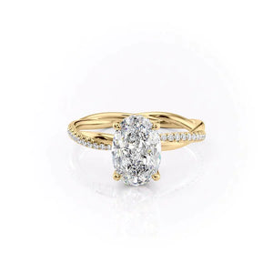 The Stacey Set With A 2 Carat Oval Lab Diamond