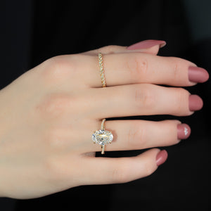 The Stacey Set With A 3 Carat Oval Lab Diamond