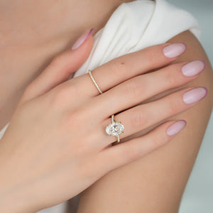 The Stacey Set With A 3 Carat Oval Lab Diamond