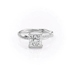 The Stacey Set With A 1 Carat Princess Lab Diamond