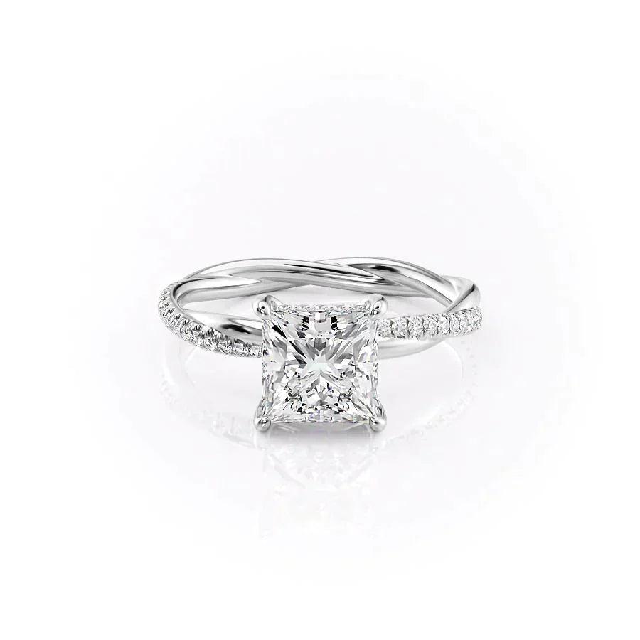 The Stacey Set With A 1.5 Carat Princess Lab Diamond