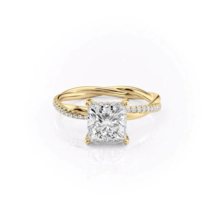 The Stacey Set With A 1 Carat Princess Lab Diamond