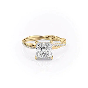 The Stacey Set With A 1.5 Carat Princess Lab Diamond
