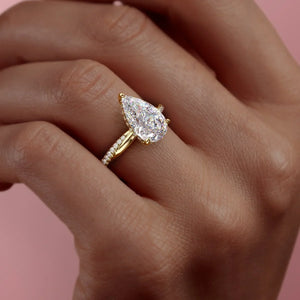 The Stacey Set With A 1.5 Carat Pear Lab Diamond